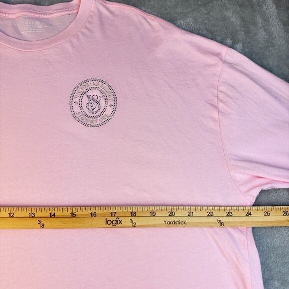 Victoria’s Secret Flannel 2 Piece Pajama Set Womens L Iconic Pink Stripe NWOT - Picture 10 of 16